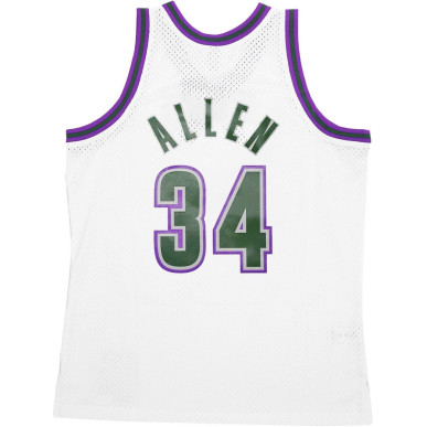 Mitchell & ness Hardwood Classic NBA Jersey Ray Allen Millwaukee Bucks 1996-97 white