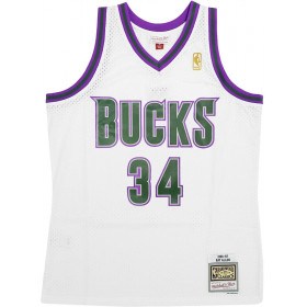 Camiseta NBA Ray Allen Millwaukee Bucks 1996-97 Mitchell & ness Hardwood Classic blanco