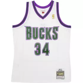 Camiseta NBA Ray Allen Millwaukee Bucks 1996-97 Mitchell & ness Hardwood Classic blanco