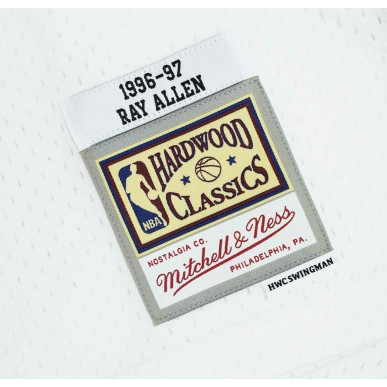 Camiseta NBA Ray Allen Millwaukee Bucks 1996-97 Mitchell & ness Hardwood Classic blanco