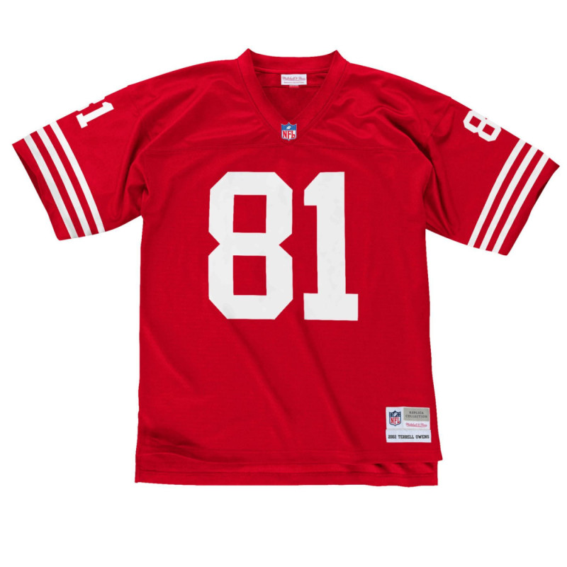 Men's Mitchell & Ness Legacy Jersey NFL Terrell Owens San Francisco 49ers 2002 red