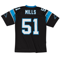 Maillot NFL Sam Mills Carolina Panthers 1996 Mitchell & Ness Legacy Retro Noir pour Homme
