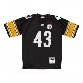Maillot NFL Troy Polamalu Pittsburgh Steelers 2005 Mitchell & Ness Legacy Retro Noir pour Homme