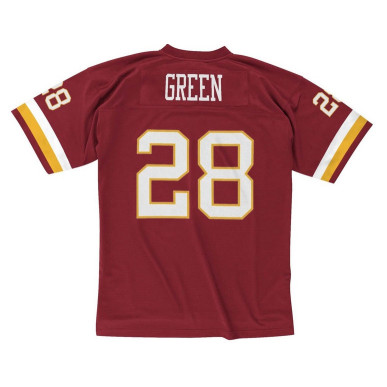 Maillot NFL Darrell Green Washington 1991 Mitchell & Ness Legacy Retro Rouge pour Homme