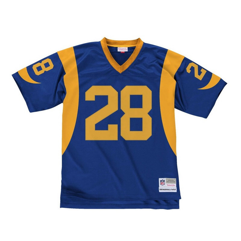 Men's Mitchell & Ness Legacy Jersey NFL Marshall Faulk St. Louis Rams 1999 Blue