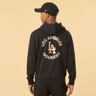 Men's New Era Metallic Hoody MLB Los Angeles Dodgers Black