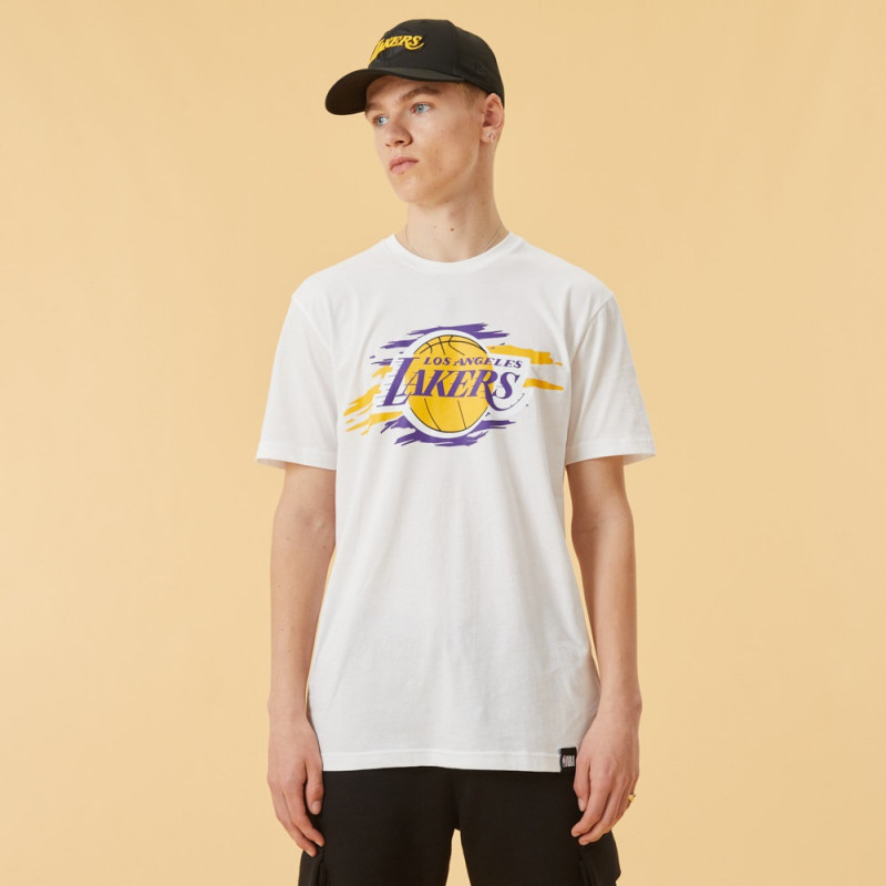 Camiseta NBA Los Angeles Lakers New Era Blanco para hombre