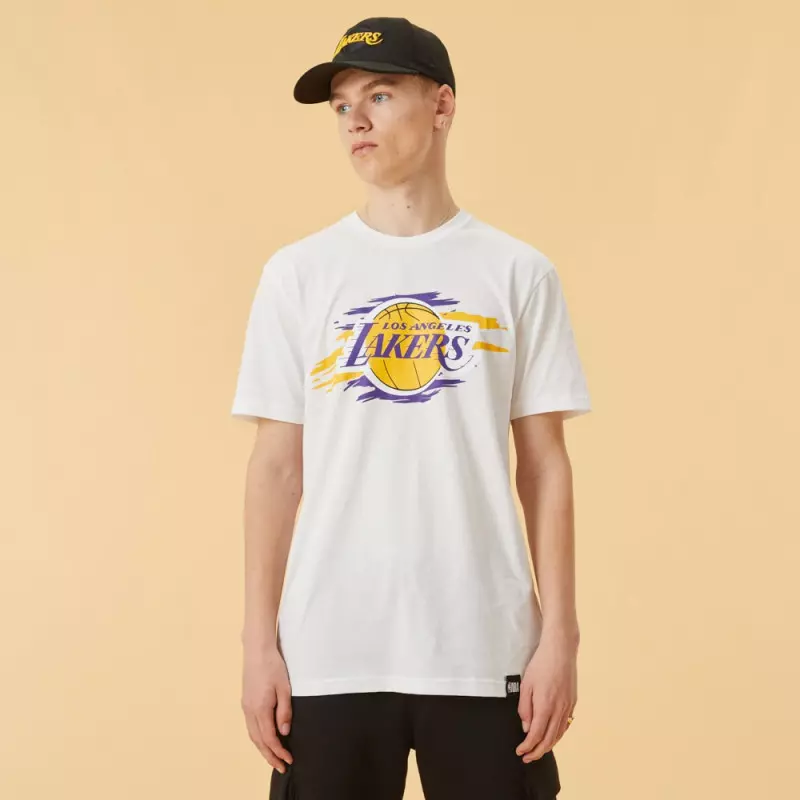 Camiseta NBA Los Angeles Lakers New Era Blanco para hombre