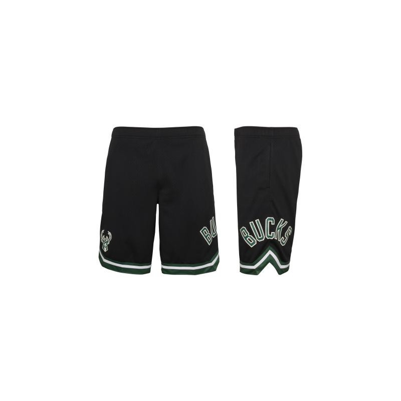 Kids' Outter Stuff Box out Baller Mesh NBA Short Milwaukee Bucks Black