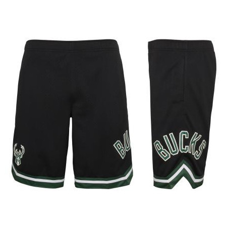 Short NBA Milwaukee Bucks Outer Stuff Box out Baller Mesh Noir pour enfant