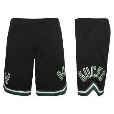 Short NBA Milwaukee Bucks Outter Stuff Box out Baller Mesh Noir pour enfant