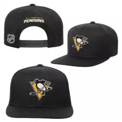 Casquette NHL Pittsburgh Penguins Outerstuff Basic Snapback Noir pour enfant