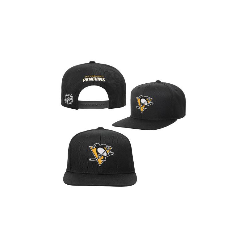 Kid's Outerstuff Basic Snapback hat NHL Pittsburgh Penguins Black