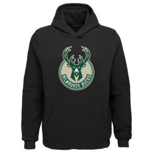 Kids' Outerstuff Primary NBA Hoodie Milwaukee Bucks Black