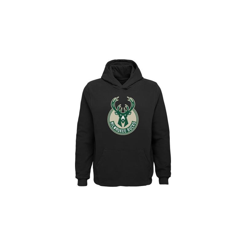 Kids' Outerstuff Primary NBA Hoodie Milwaukee Bucks Black