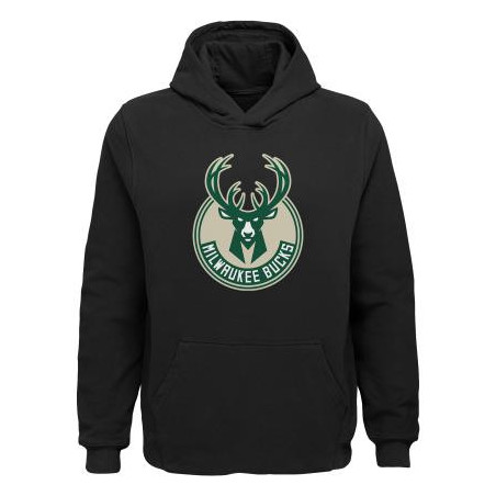 Sweat à capuche NBA Milwaukee Bucks Outerstuff Primary Noir pour Junior