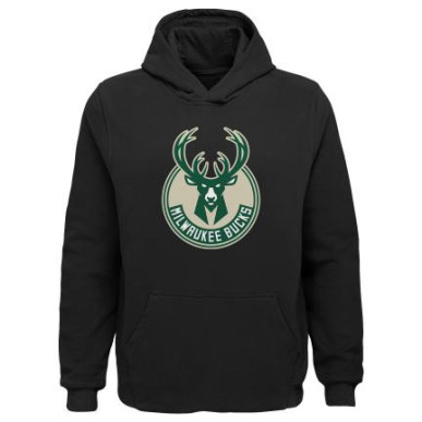 Sweat à capuche NBA Milwaukee Bucks Outerstuff Primary Noir pour Junior