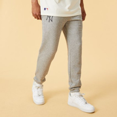Pantalones New Era MLB New York Yankees Team Apparel Fleece gris para hombre