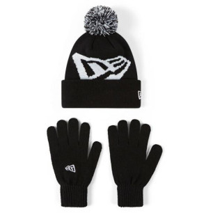 Gorro y guantes New era negro para nino