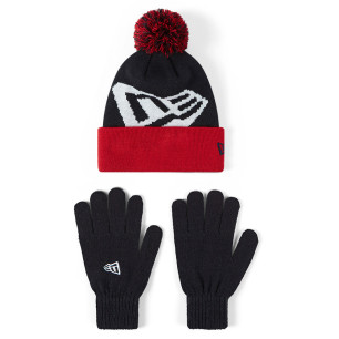 Boy's New era Pom Beanie set Navy
