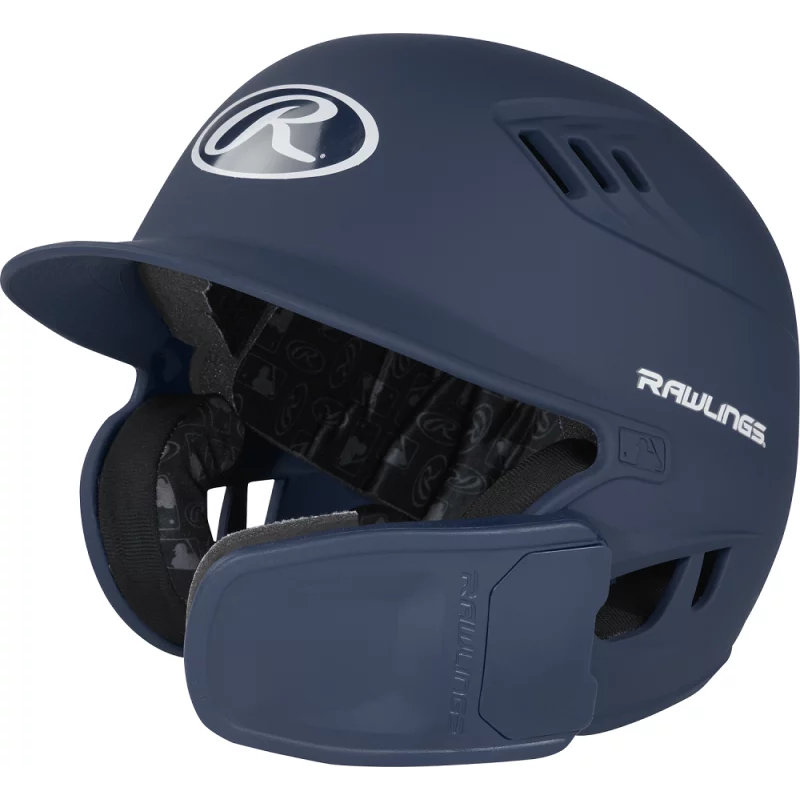 Casque de Baseball Rawlings Reverse Series avec protection joue intégré Bleu Marine