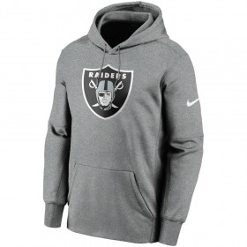 Sweat à capuche NFL Las Vegas Raiders Nike Prime Logo Therma Gris pour Homme