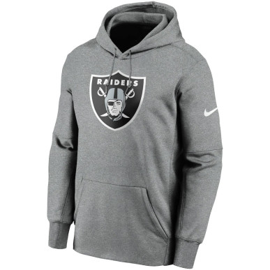 Men's Nike Prime Logo Therma Hoodie NFL Las Vegas Raiders Grey