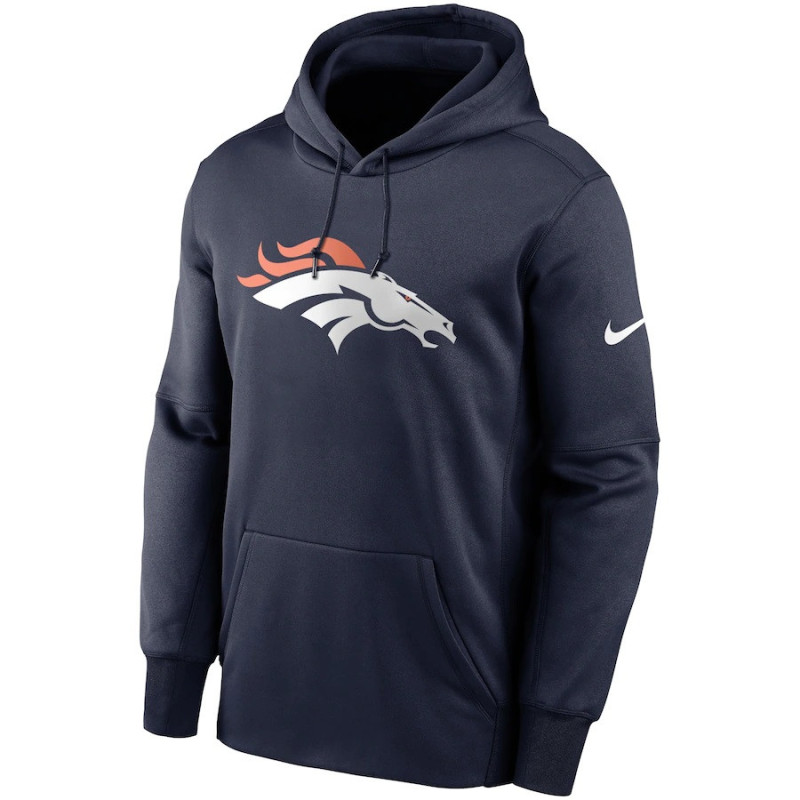 Men's Nike Prime Logo Therma Hoodie NFL Denver Broncos Navy Men's Nike Prime Logo Therma Hoodie NFL Denver Broncos Navy