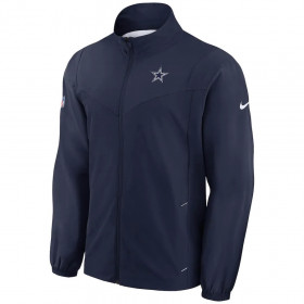 Chaqueta zip NFL Dallas Cowboys Nike Woven marina para hombre