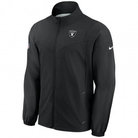 Veste zippé NFL Las Vegas Raiders Nike Woven Noir pour Homme