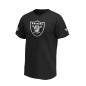 T-shirt NFL Las Vegas Raiders Fanatics Mid Essentials Crest Negro para hombre