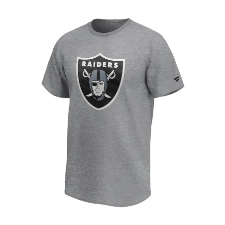 Men's Fanatics Mid Essentials Crest T-shirt NFL Las Vegas Raiders Grey