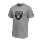T-shirt NFL Las Vegas Raiders Fanatics Mid Essentials Crest Gris para hombre