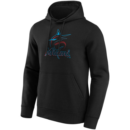 Sudadera con capucha MLB Miami Marlins Fanatics Mid Essentials Crest Negro