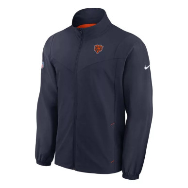 Men's Nike Woven Full-Zip Jacket NFL Chicago Bears Navy