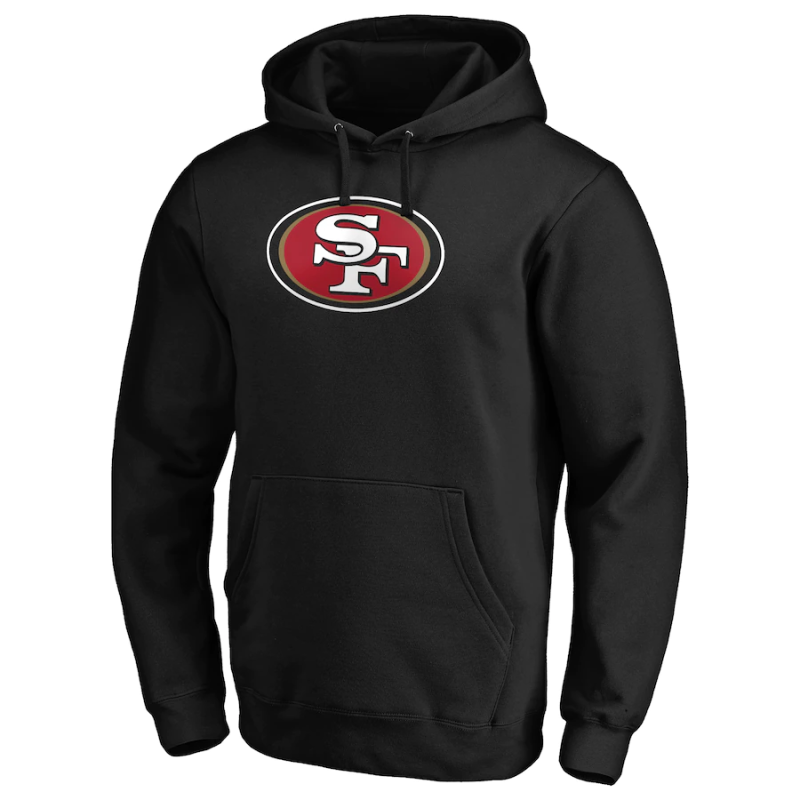 Men's Fanatics Mid Essentials Crest Hoodie NFL San Francisco 49ers Black