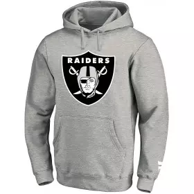 Sudadera con capucha NFL Las Vegas Raiders Fanatics Mid Essentials Crest Gris