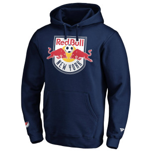 Men's Fanatics Mid Essentials Crest Hoodie MLS New York Red Bulls Navy