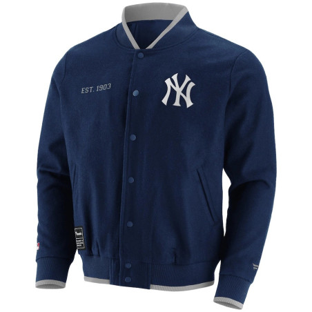 Men's Fanatics Letterman Team Jacket MLB New York Yankees Navy