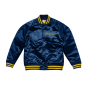 Men's Mitchell & Ness Satin Jacket NCAA Wolverines Navy