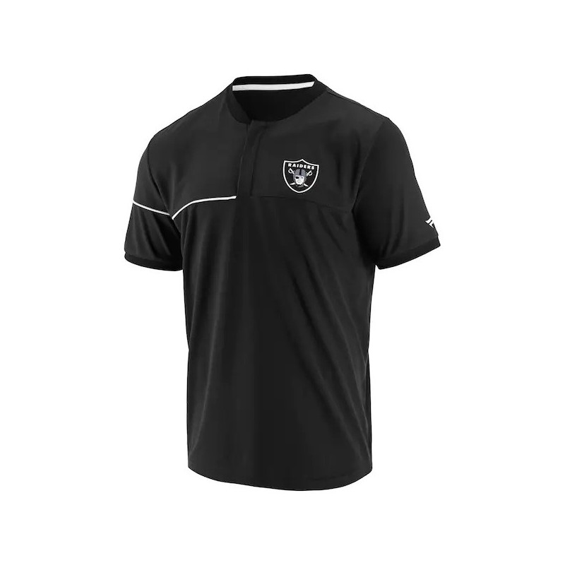 Men's Fanatics Prime Mesh Polo NFL Las Vegas Raiders Black