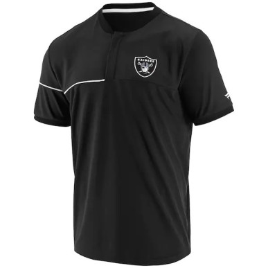 Polo NFL Las Vegas Raiders Fanatics Prime Mesh Negro para hombre