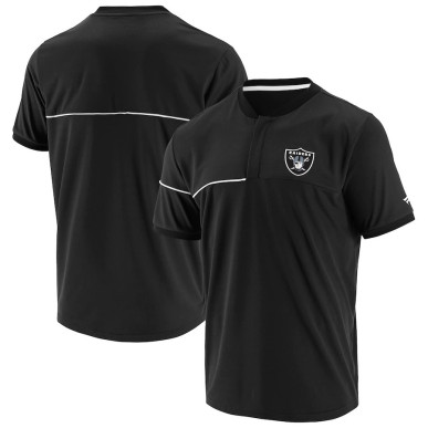 Men's Fanatics Prime Mesh Polo NFL Las Vegas Raiders Black