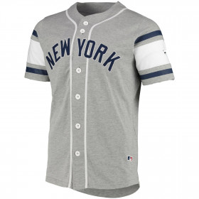 Camiseta de beisbol MLB New York Yankees Fanatics Cotton Supporters Gris para Hombre