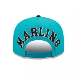 Casquette MLB Miami Marlins New Era Team Arch 9Fifty Snapback bleu