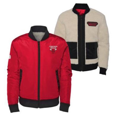 Blouson NBA Chicago Bulls Outer Stuff Reversible Rouge pour Enfant