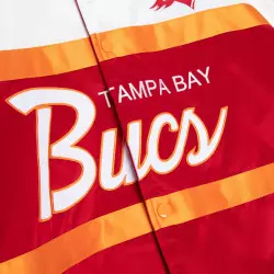 Blouson NFL Tampa Bay Buccaneers Mitchell & Ness Special Script Heavyweight Satin Rouge