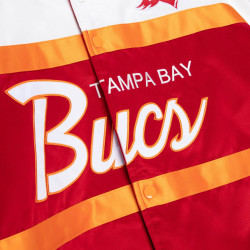 Chaqueta NFL Tampa Bay Buccaneers Mitchell & Ness Special Script Heavyweight Satin Rojo