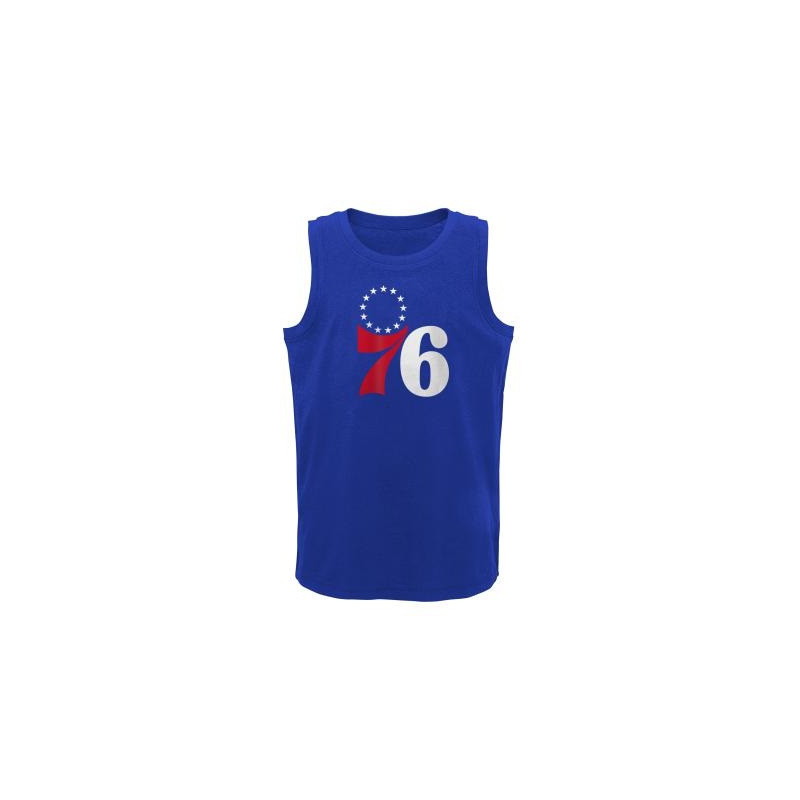 Camiseta NBA Philadelphia 76ers Outerstuff Logo Azul para Nino