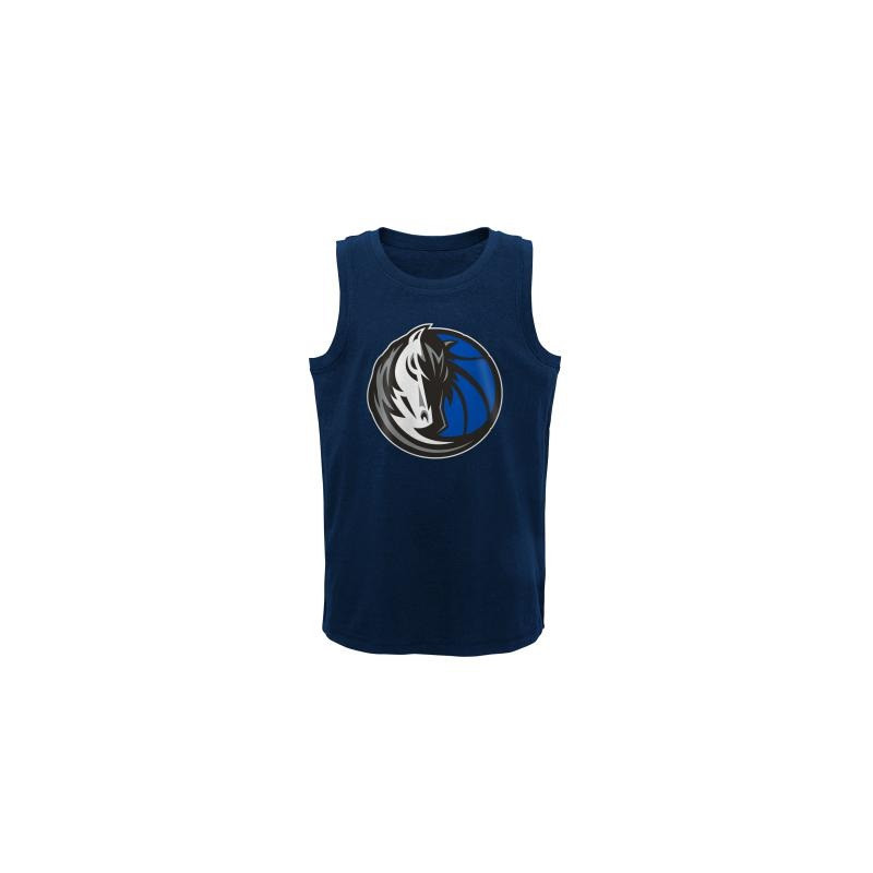 Kid's Outerstuff Logo NBA Dallas Mavericks Tank Navy